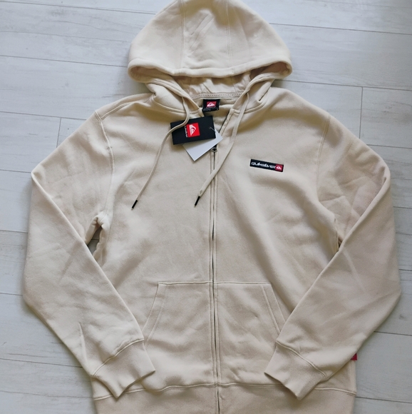 QUIKSILVER NEW Red Box Zip Up Hoodie Jacket - Picture 3 of 10